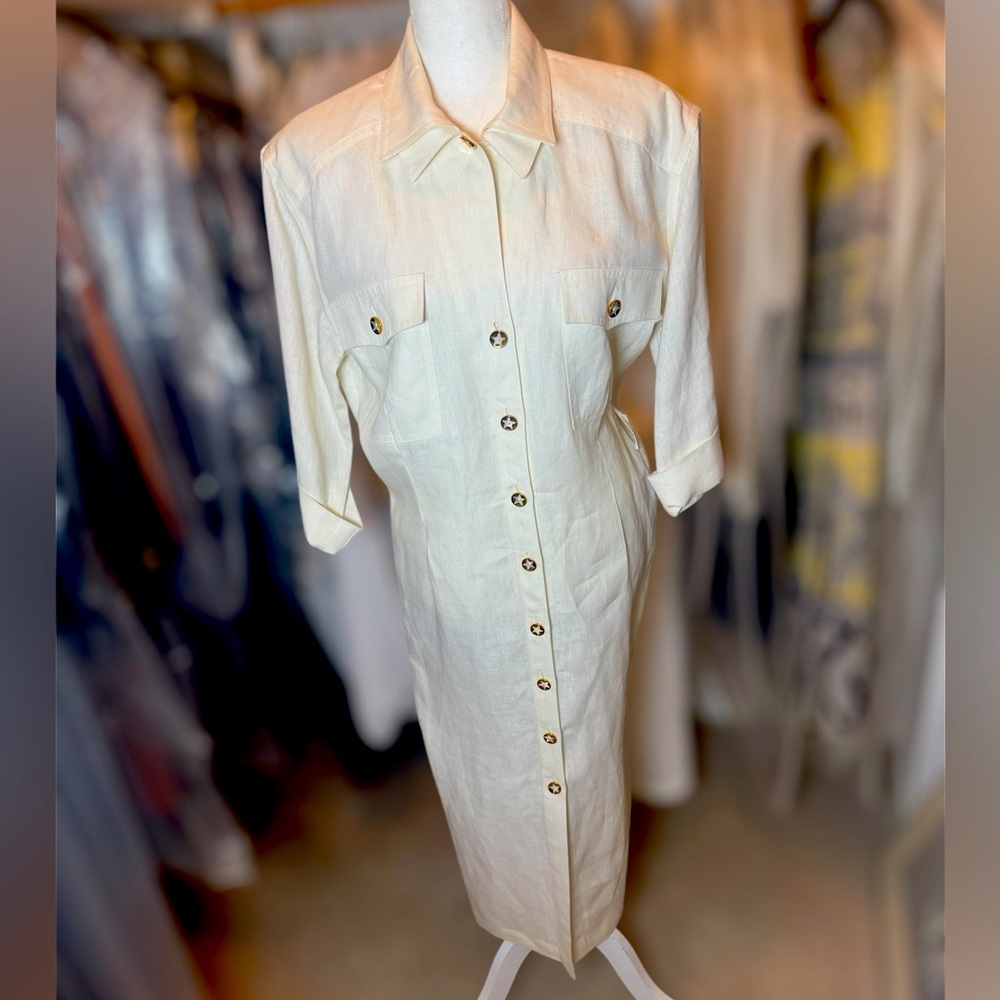 Escada vintage linen dress